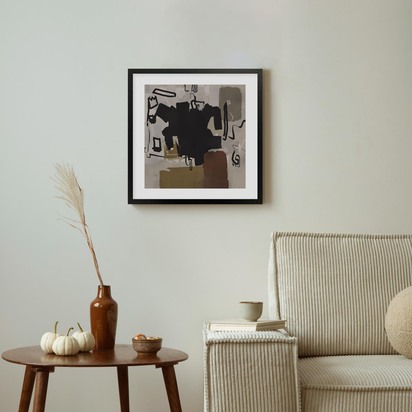 Fables of Kings Framed Artwork 53 x 53 cm Black Frame