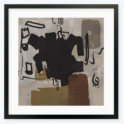 Fables of Kings Framed Artwork 53 x 53 cm Black Frame