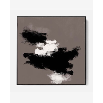Dark Hues IV Framed Canvas 73 x 73 cm Black