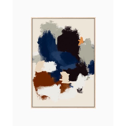 Abstract Paradigm II Framed Canvas 73 x 103 cm Black