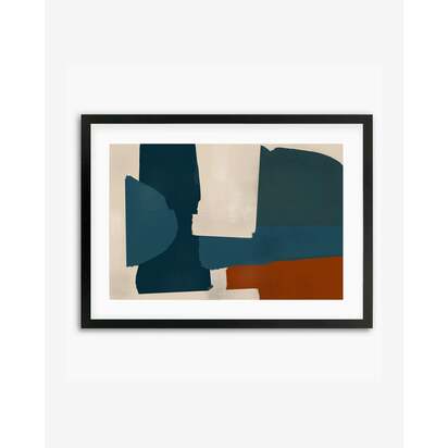 Collages Framed Art 73 x 103 cm Oak Frame