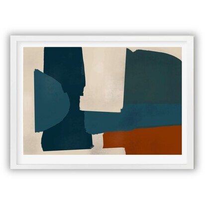 Collages Framed Art 73 x 103 cm White Frame