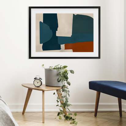 Collages Framed Art 73 x 103 cm White Frame