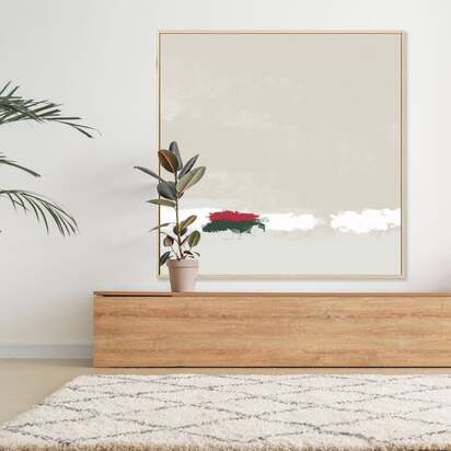 Solstice Framed Canvas 73 x 73 cm Natural