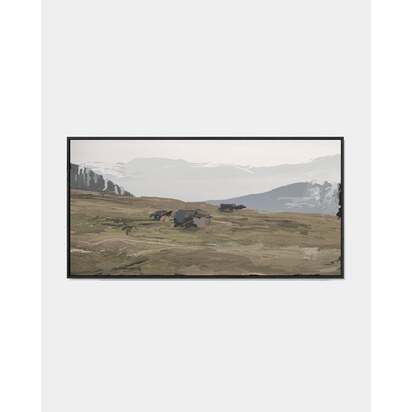 Highlands Forest Landscape Framed Canvas 120 x 70 cm Natural