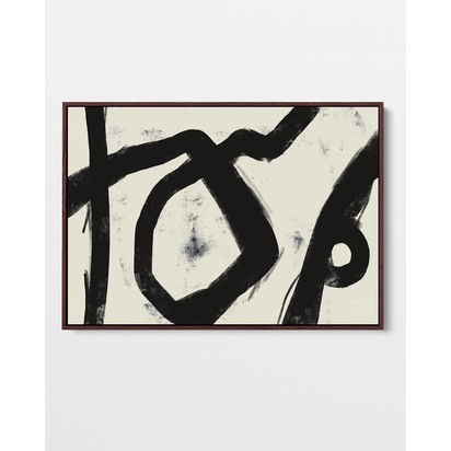 Enigma Framed Canvas 73 x 103 cm Black