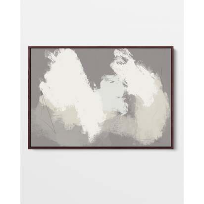Neutral Notes No4 Framed Canvas 93 x 123 cm Black