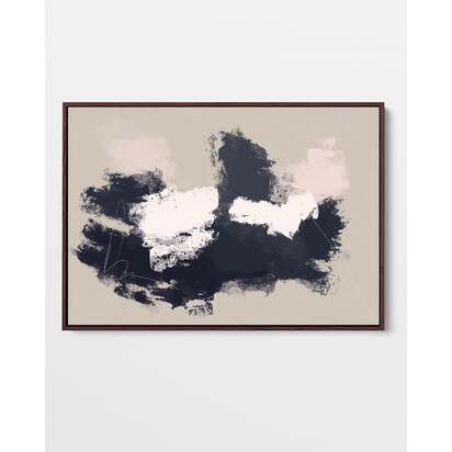 Sandbanks Framed Canvas 93 x 123 cm Black