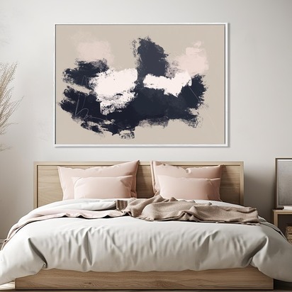 Sandbanks Framed Canvas 93 x 123 cm Black