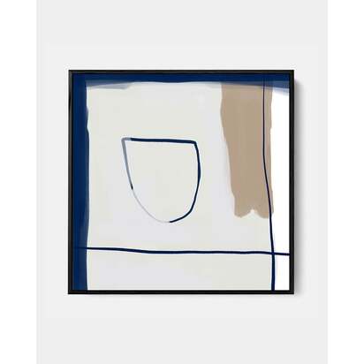 Still Life Study III Framed Canvas 53 x 53 cm Black