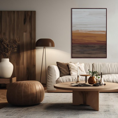 Untitled III Framed Canvas 93 x 123 cm Black
