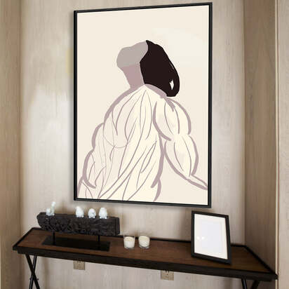Daydreaming Girl Canvas Art Print 53 x 73 cm Natural