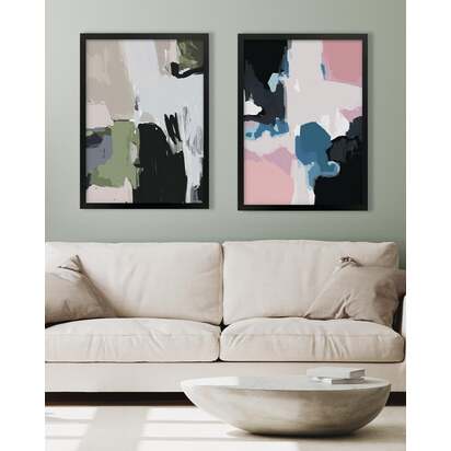 Dawn And Dusk - Print Set Of 2 53 x 73 cm Black Frame