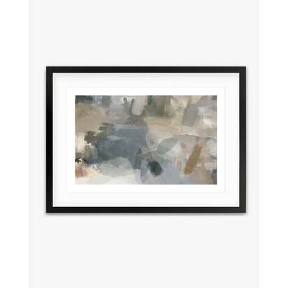 Impressionist Neutral Mood Framed Print 43 x 53 cm Oak Frame