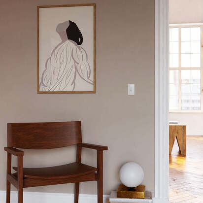Daydreaming Girl Framed Art 33 x 43 cm Black Frame