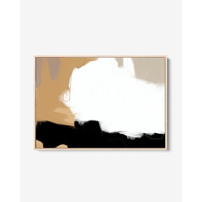 Neutral Cloud Framed Canvas 73 x 103 cm Black