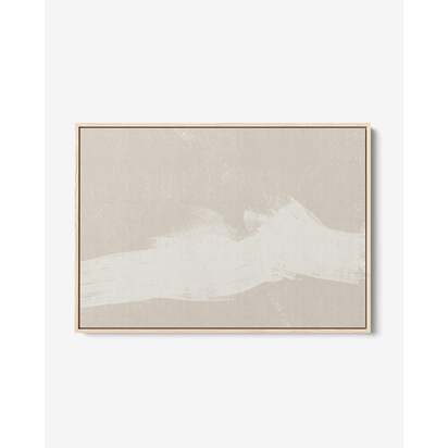 Neutral Abstract Sands Framed Canvas 53 x 73 cm Black