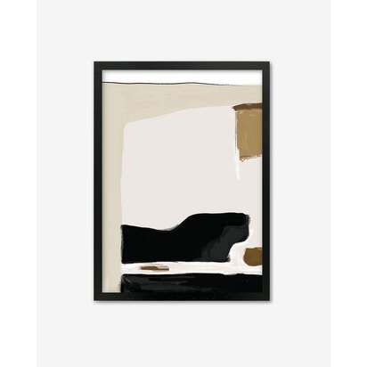 Abstract Pastel Beige Colours Framed Print 33 x 43 cm White Frame