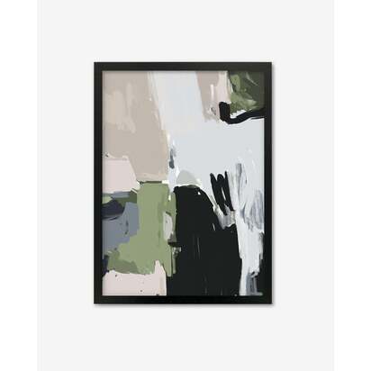 Abstract Pastel Multicolour Framed Print 33 x 43 cm White Frame
