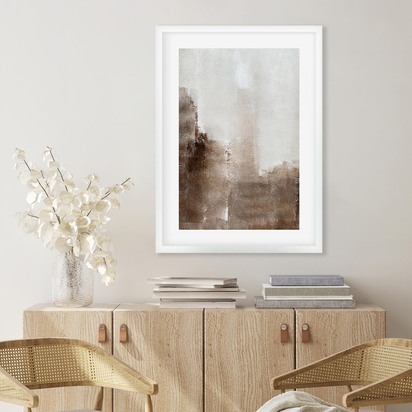Mocha Dreams Framed Art 63 x 93 cm Black Frame