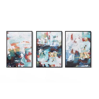 Rivers Creek Canvas Set Of 3 53 x 73 cm Black