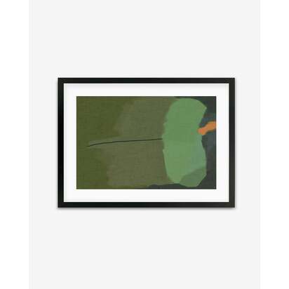 Rothko Green Framed Art 73 x 103 cm Black Frame