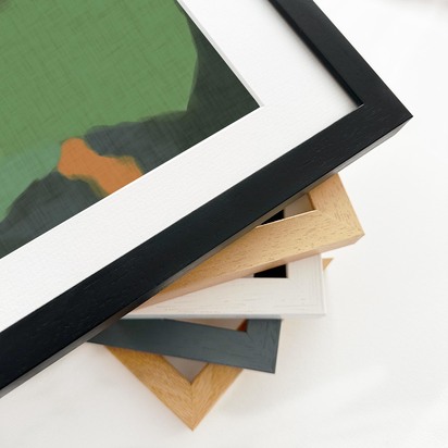 Rothko Green Framed Art 73 x 103 cm Black Frame