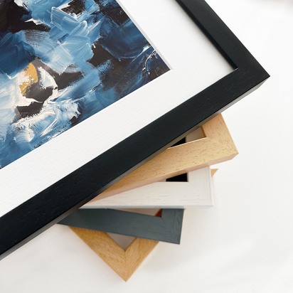 Abstract 492 Framed Art 63 x 93 cm Black Frame