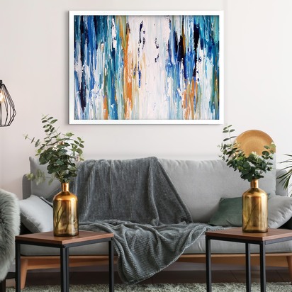 Abstract 261 Framed Art 33 x 43 cm Black Frame