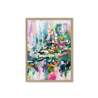 Abstract 151 Framed Art 73 x 103 cm Black Frame