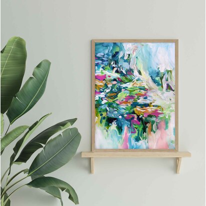 Abstract 150 Framed Art 43 x 53 cm Oak Frame