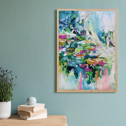 Abstract 150 Framed Art 43 x 53 cm Oak Frame