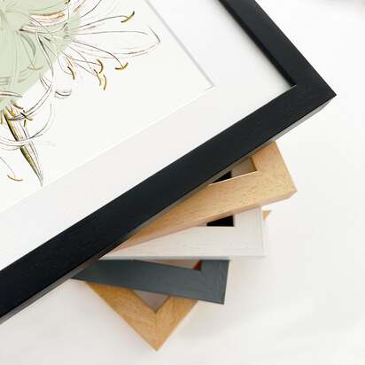 Botanical Vintage Spring Meadow Framed Art 33 x 43 cm Oak Frame