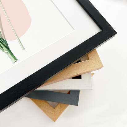 Botanical Vintage Blush Hues Framed Art 33 x 43 cm Oak Frame