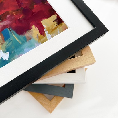 Abstract 416 Framed Art 73 x 103 cm Oak Frame