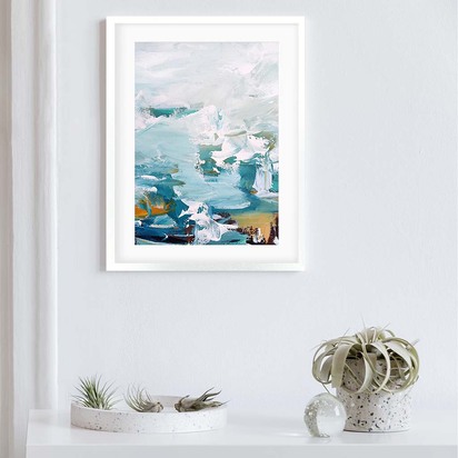 Abstract 251 Framed Art 53 x 73 cm Black Frame
