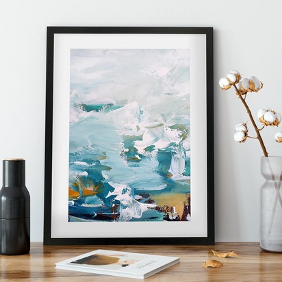 Abstract 251 Framed Art 53 x 73 cm Black Frame