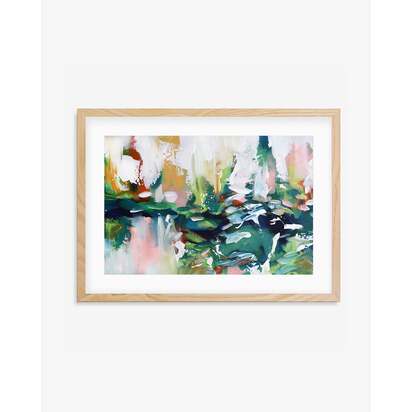 Abstract 231 Framed Art 53 x 73 cm Oak Frame