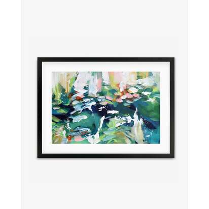 Abstract 229 Framed Art 63 x 93 cm Oak Frame