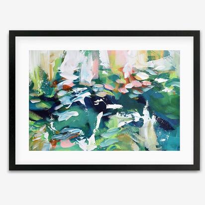 Abstract 229 Framed Art 63 x 93 cm Oak Frame