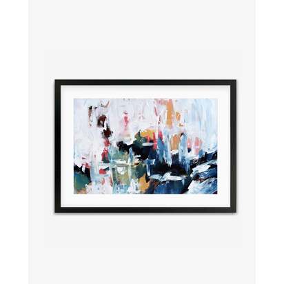 Abstract 182 Framed Art 63 x 93 cm Black Frame