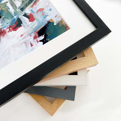 Abstract 182 Framed Art 63 x 93 cm Black Frame