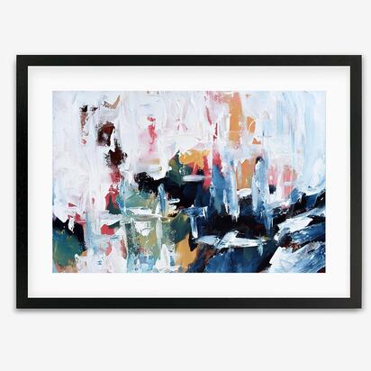 Abstract 182 Framed Art 63 x 93 cm Black Frame