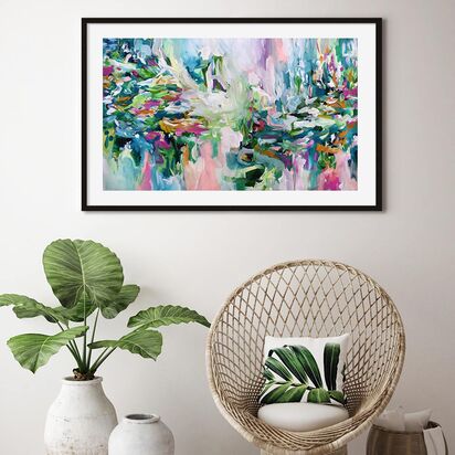 Abstract 149 Framed Art 53 x 73 cm Black Frame