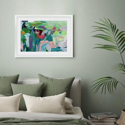 Abstract 143 Framed Art 53 x 73 cm Black Frame