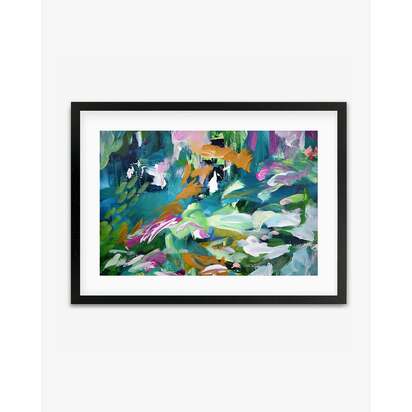 Abstract 142 Framed Art 33 x 43 cm Oak Frame