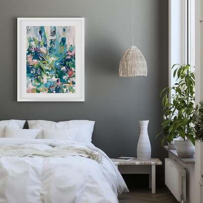 Abstract 110 Framed Art 53 x 73 cm Black Frame