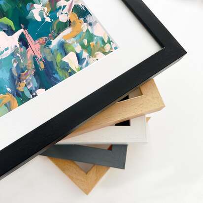 Abstract 110 Framed Art 53 x 73 cm Black Frame