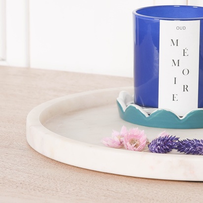Round 30cm Natural White Marble Tray