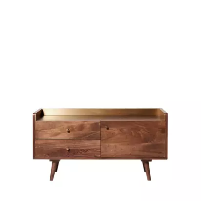 Swoon Fresco Media Unit, Light Brown Light Brown | H47cm x W90cm x D33cm